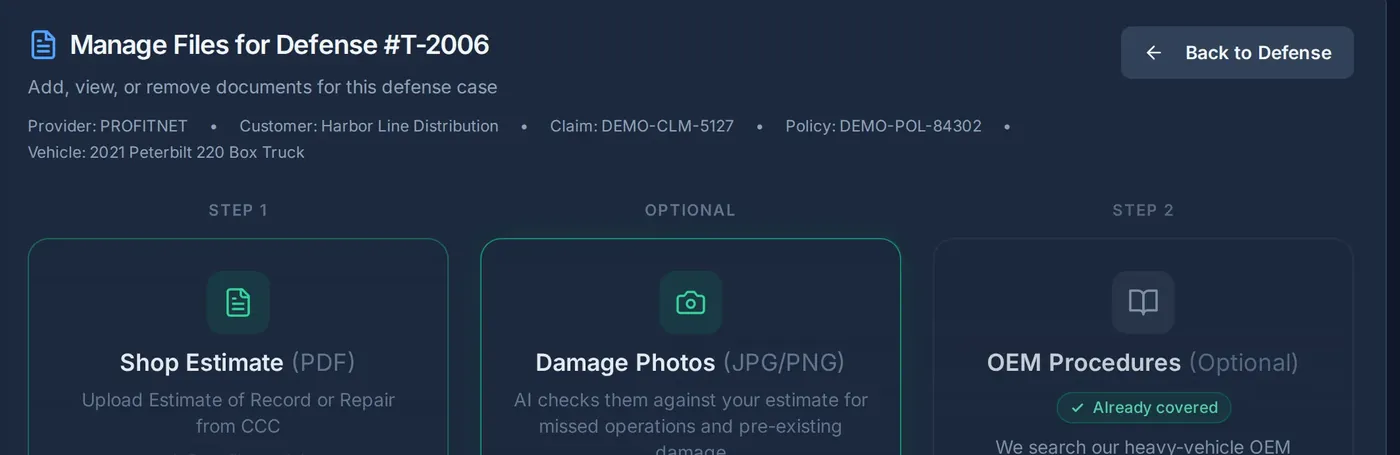 Upload Your Estimate